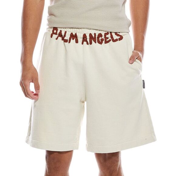 Palm Angels MensSeasonal Logo Sweatshort White